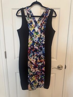 Guess Black Strappy Sheath Dress